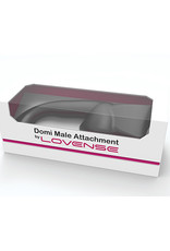 LOVENSE Lovense Domi Flexible Rechargeable Mini Wand MALE Attachment - Black