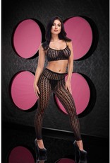 LapDance Jacquard Crop Top & Pants Set - OS