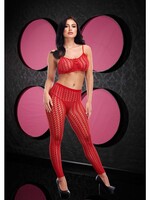 LapDance Jacquard Crop Top & Pants Set - OS