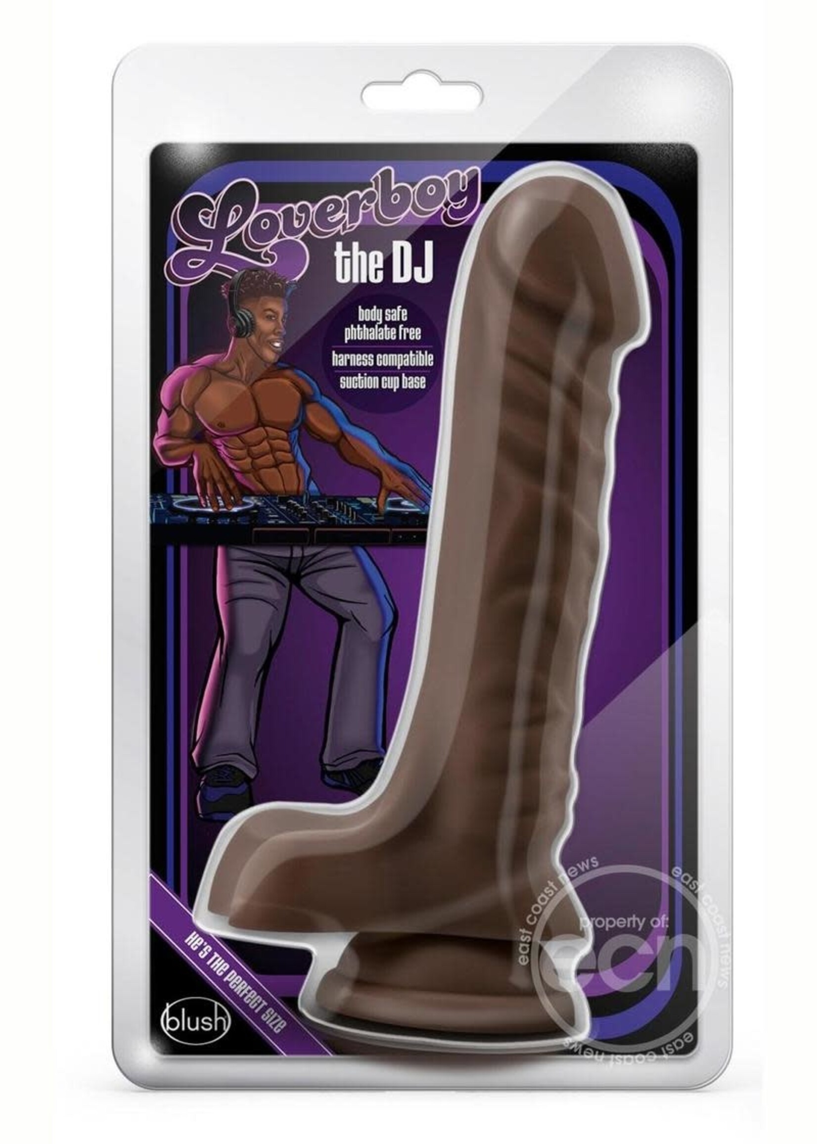 Blush Novelties Loverboy The DJ Dildo 9in - Chocolate