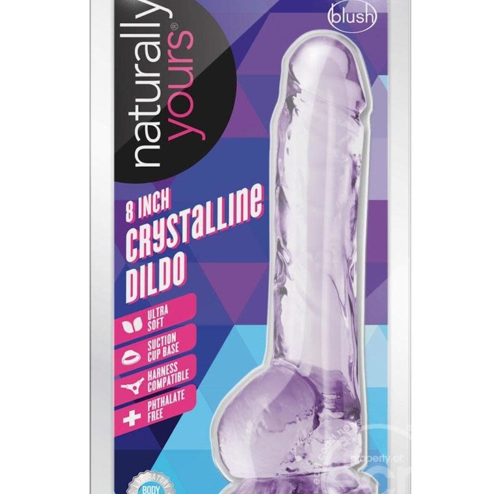 Blush Novelties Naturally Yours Crystalline Dildo 8in