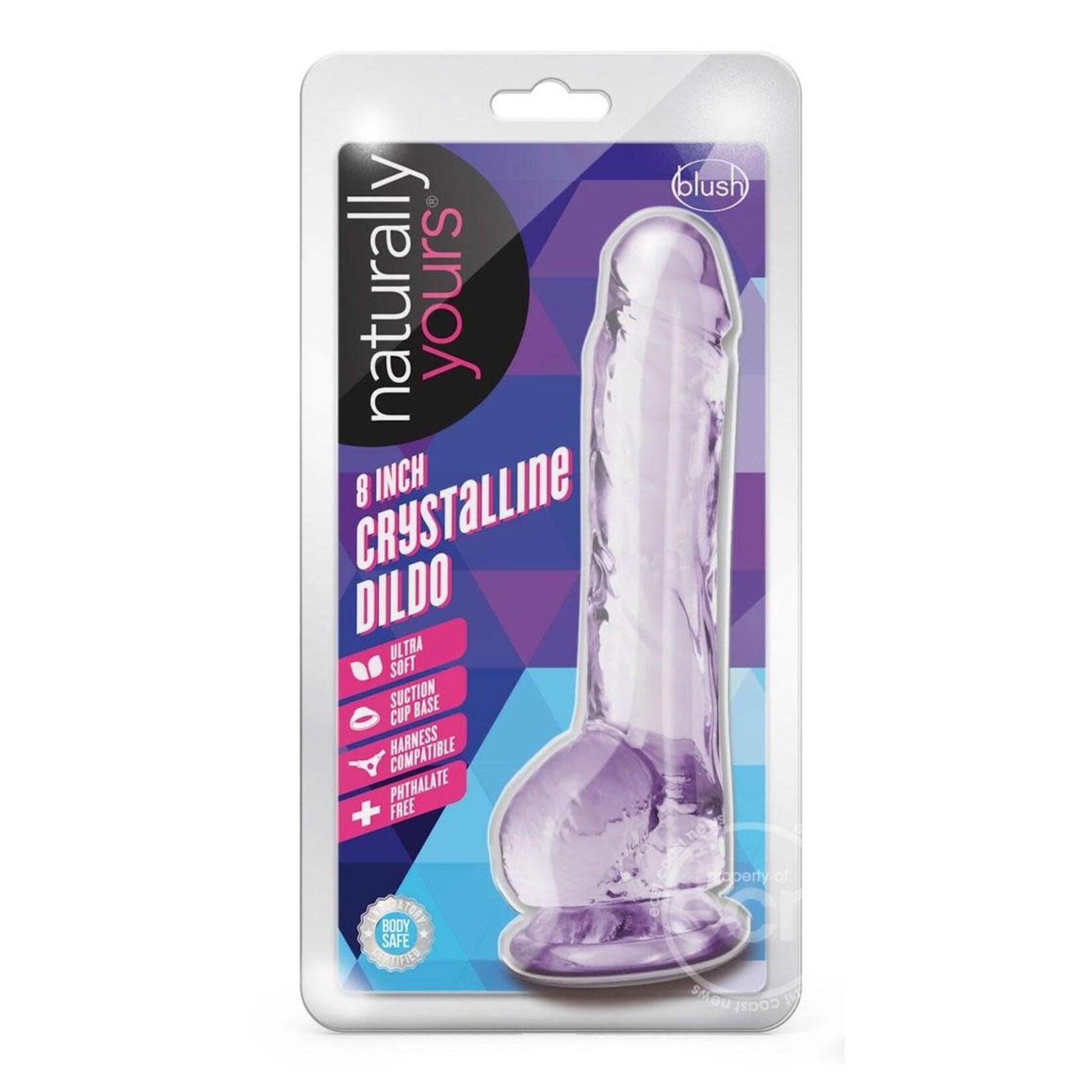 Blush Novelties Naturally Yours Crystalline Dildo 8in