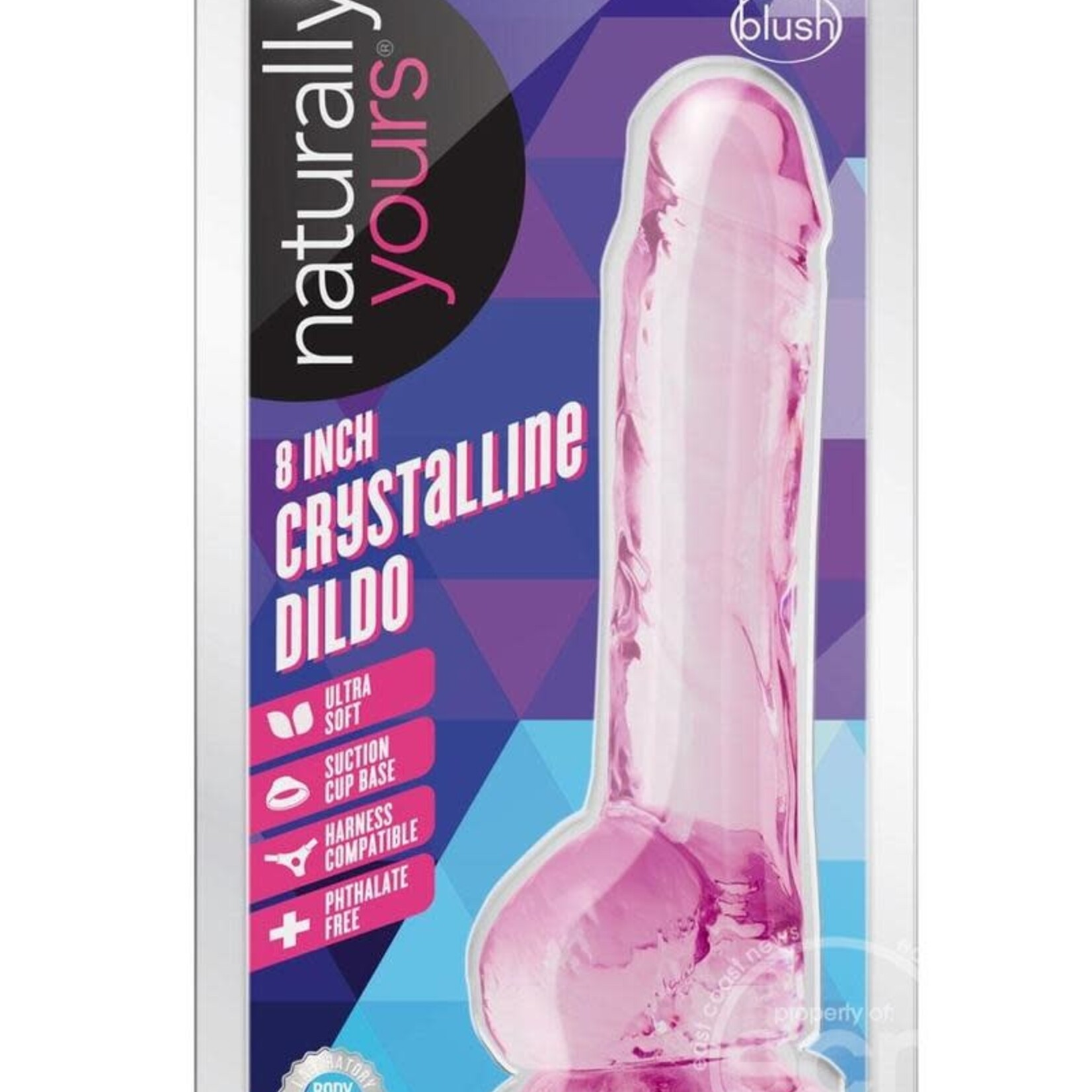 Blush Novelties Naturally Yours Crystalline Dildo 8in