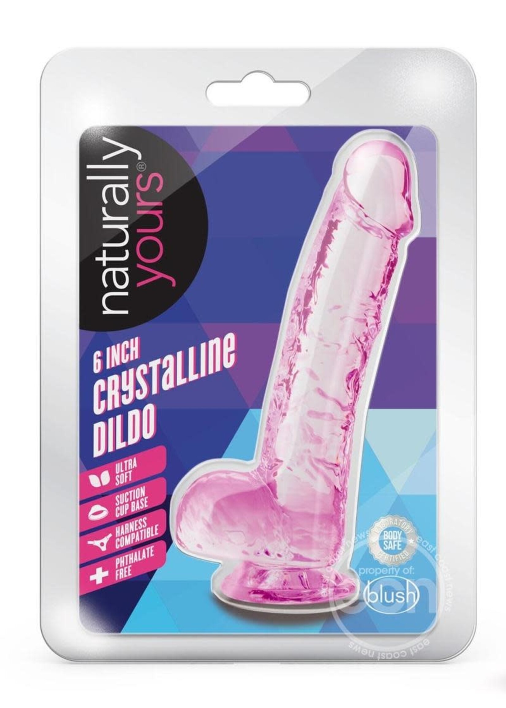 Blush Novelties Naturally Yours Crystalline Dildo 6in