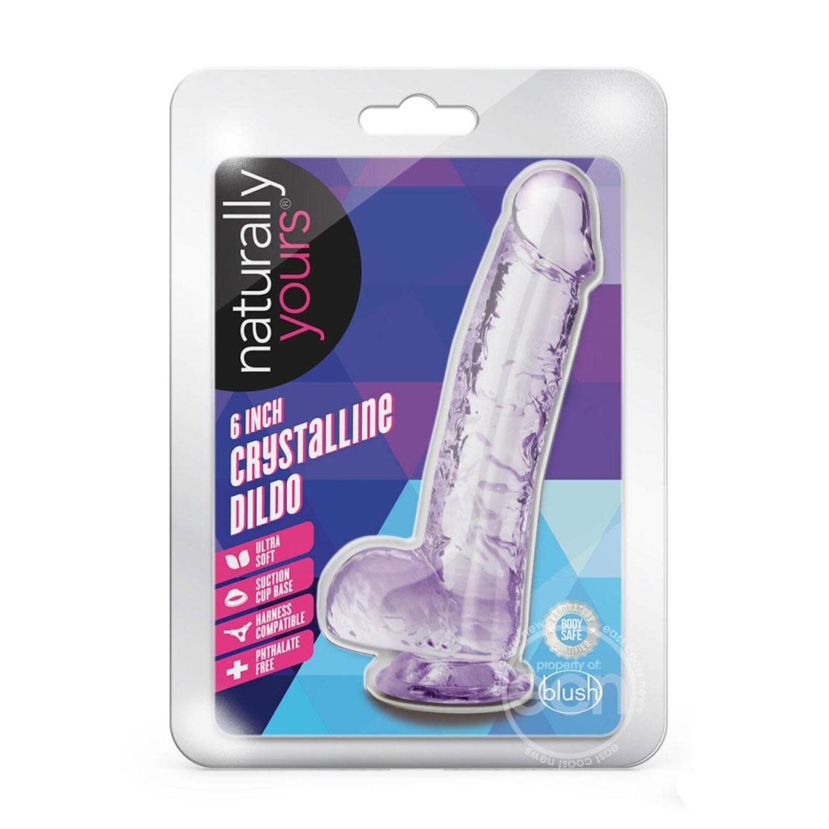 Blush Novelties Naturally Yours Crystalline Dildo 6in