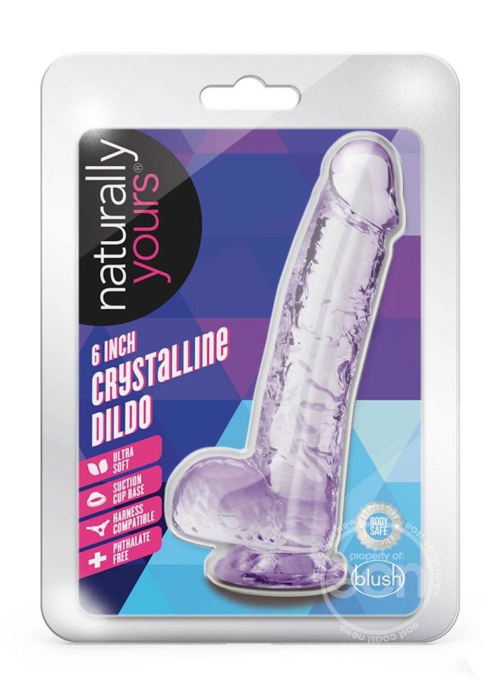 Blush Novelties Naturally Yours Crystalline Dildo 6in