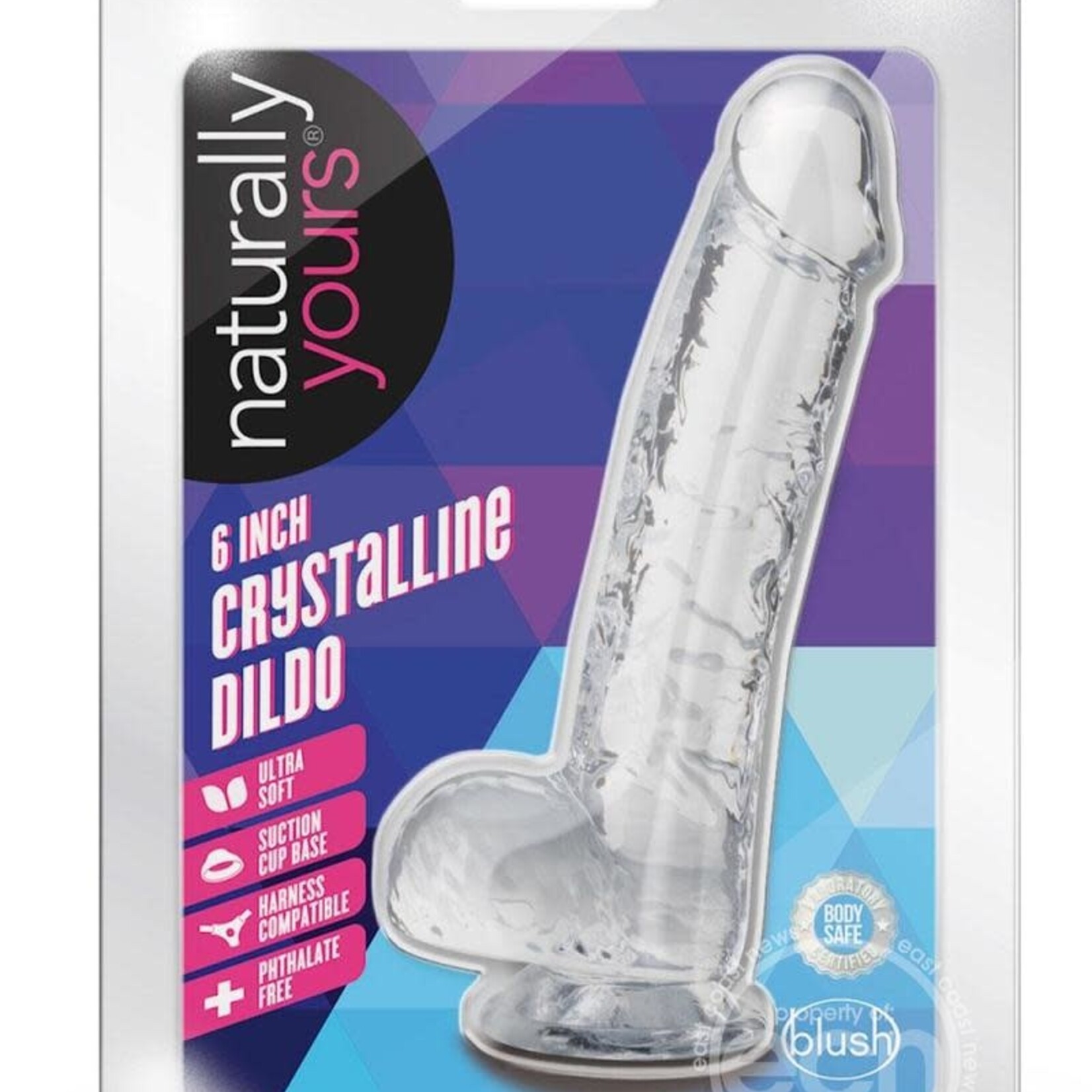 Blush Novelties Naturally Yours Crystalline Dildo 6in