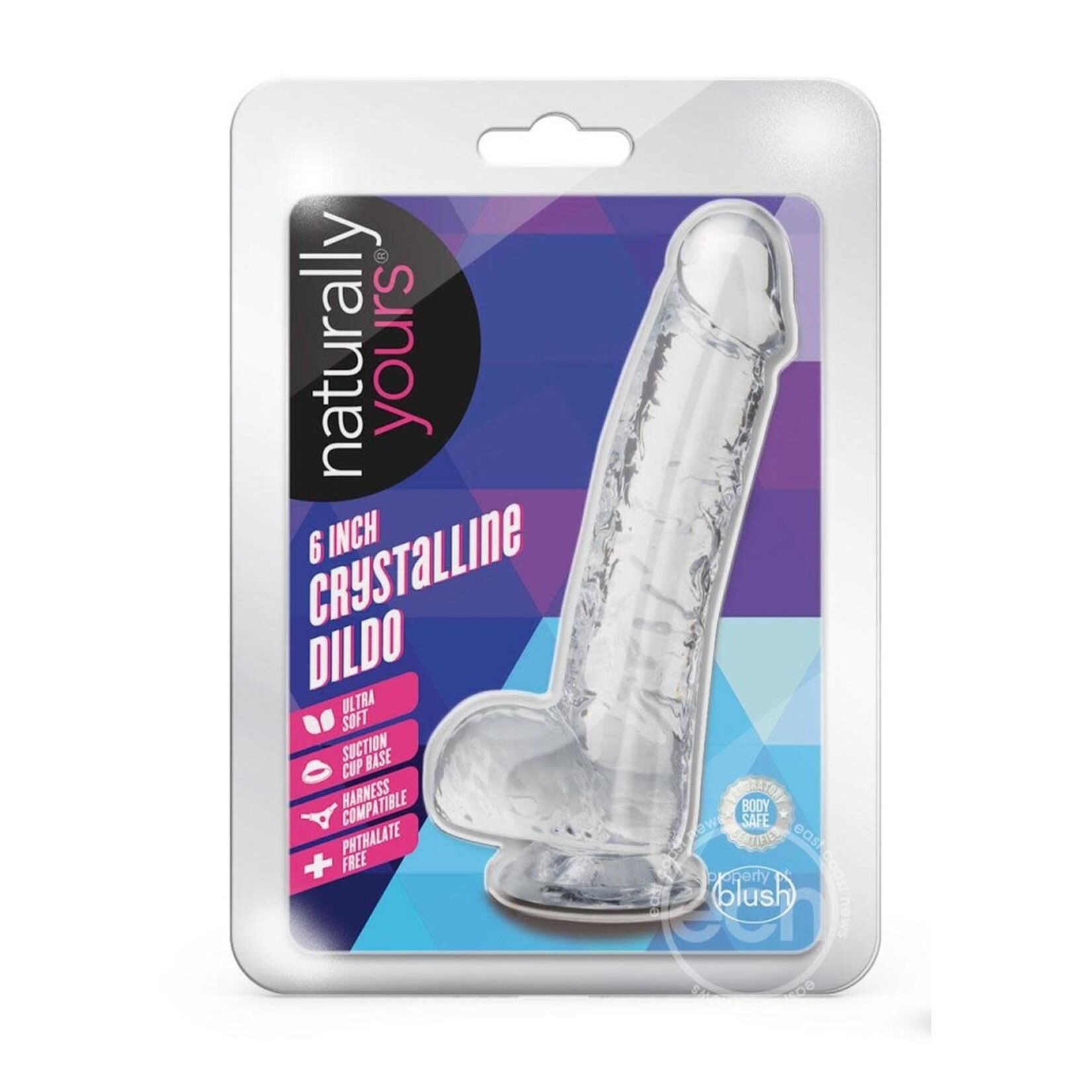 Blush Novelties Naturally Yours Crystalline Dildo 6in