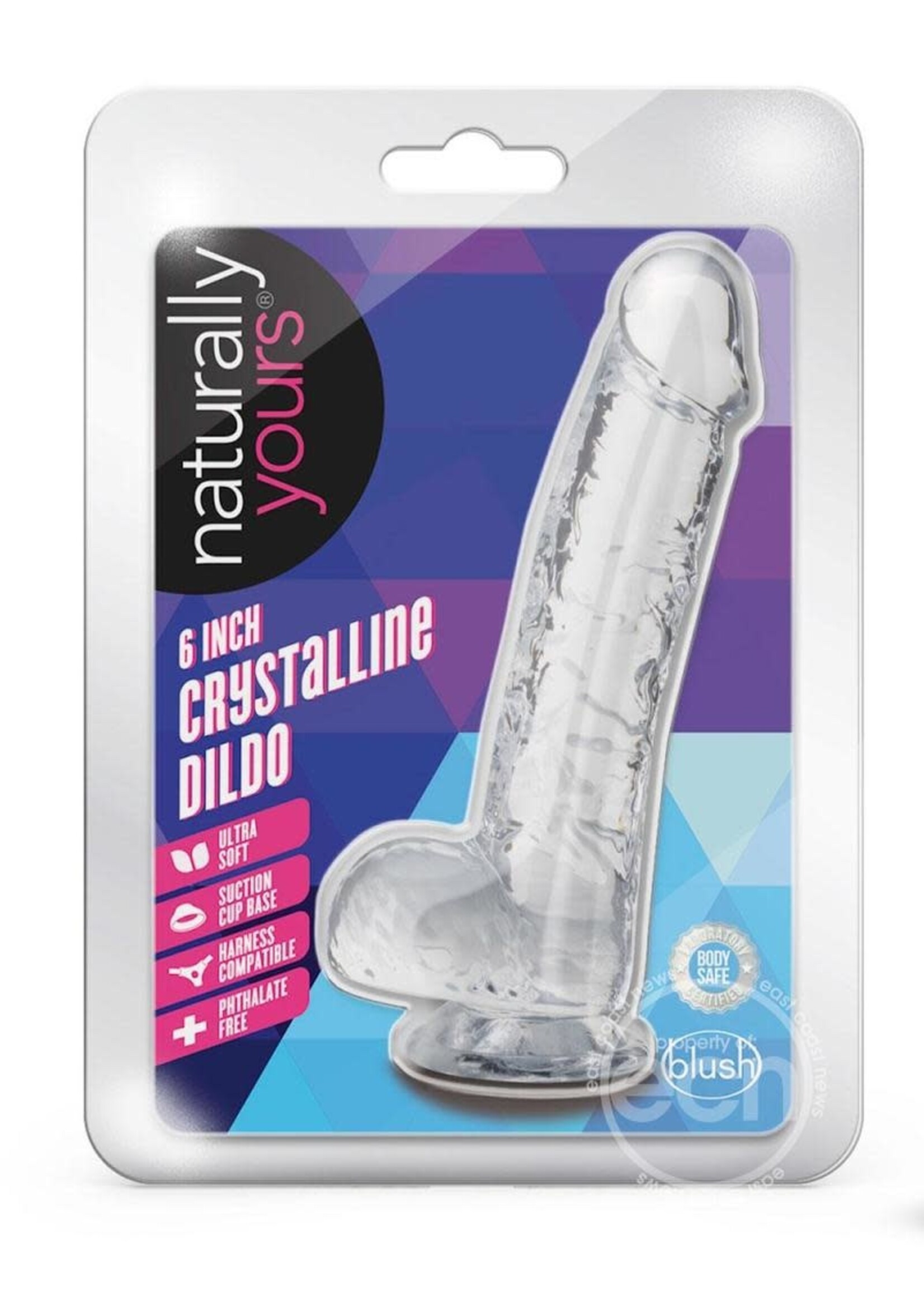 Blush Novelties Naturally Yours Crystalline Dildo 6in