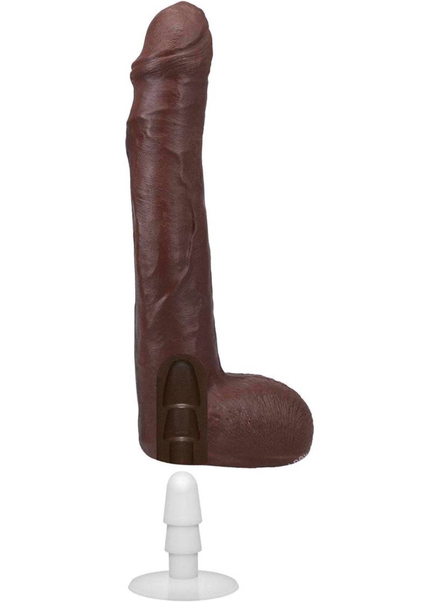 Doc Johnson Signature Cocks Ultraskyn Anton Harden Dildo 11in - Chocolate
