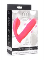 XR Brands inmi Inmi Shegasm Panty Thumper Rechargeable Silicone Vibrator with Remote Control - Pink
