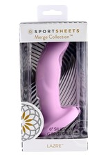 Sportsheets Lazre Silicone Curved Dildo with Suction Cup 6in - Pink