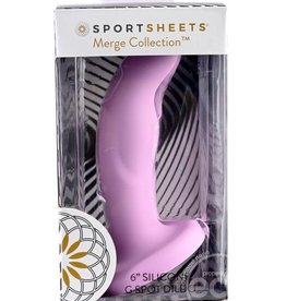 Sportsheets Lazre Silicone Curved Dildo with Suction Cup 6in - Pink