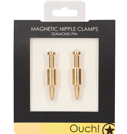 Shots Ouch! Shots Ouch Pin Magnetic Nipple Clamps - Gold