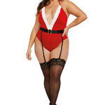 Dreamgirl North Pole Hottie - Queen Size - Lipstick Red