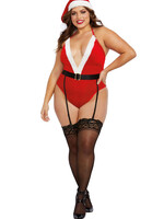 Dreamgirl North Pole Hottie - Queen Size - Lipstick Red