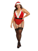 Dreamgirl North Pole Hottie - Queen Size - Lipstick Red