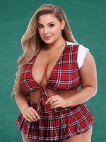 Teacher's Pet Schoolgirl Crop Top & Skirt Set