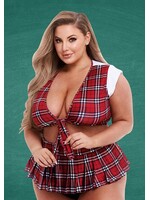 Teacher's Pet Schoolgirl Crop Top & Skirt Set