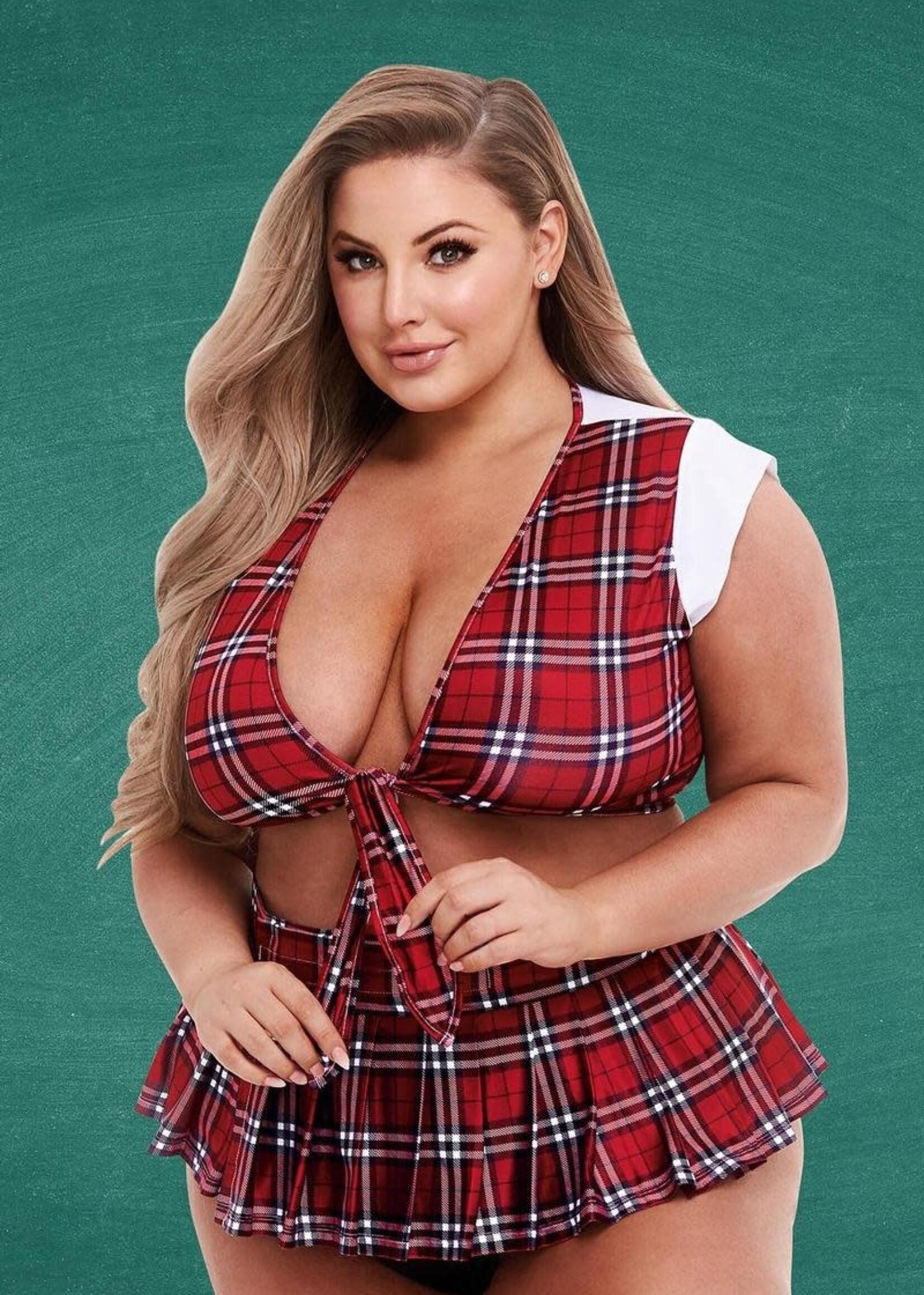 Teacher's Pet Schoolgirl Crop Top & Skirt Set