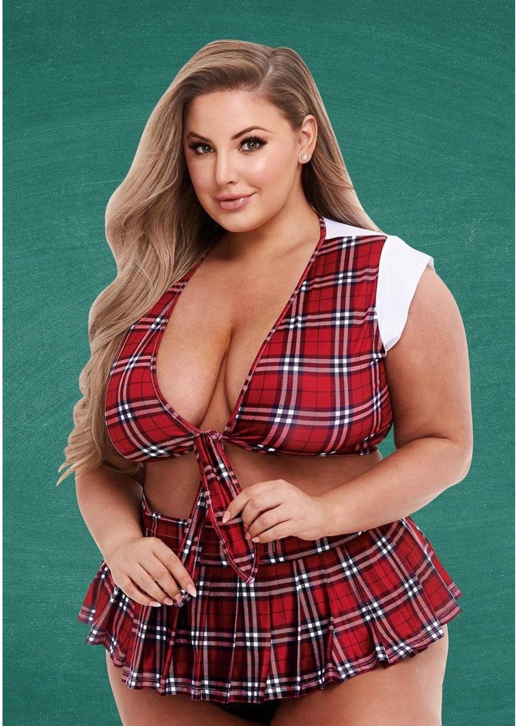 Teacher's Pet Schoolgirl Crop Top & Skirt Set