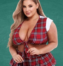 Teacher's Pet Schoolgirl Crop Top & Skirt Set