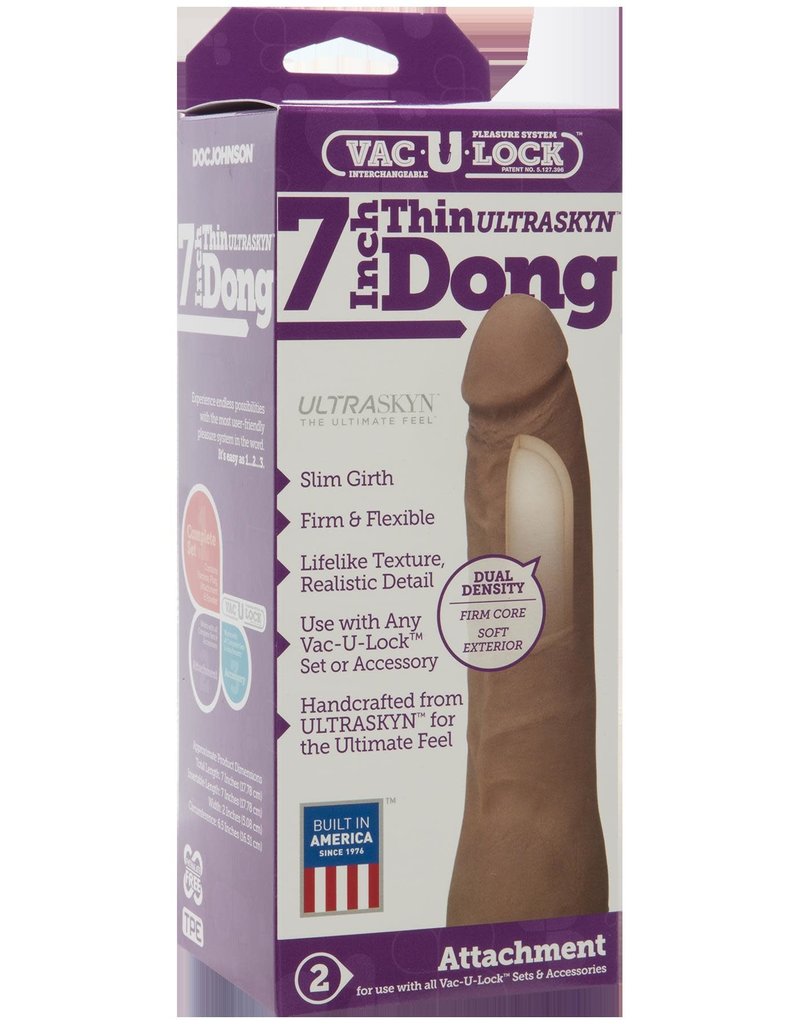 Doc Johnson Vac-U-Lock 7-Inch Ultraskyn Thin Dong