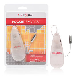 California Exotic Novelties Pocket Exotics Heated Whisper Bullet - Clear