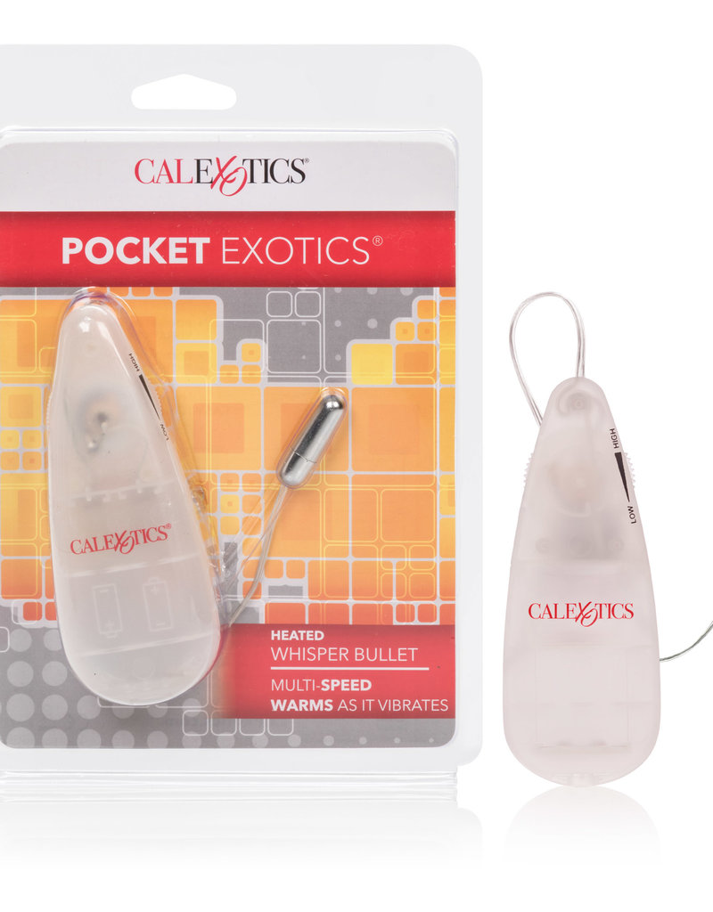 California Exotic Novelties Pocket Exotics Heated Whisper Bullet - Clear