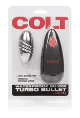 California Exotic Novelties Colt Waterproof Silver Turbo Bullet