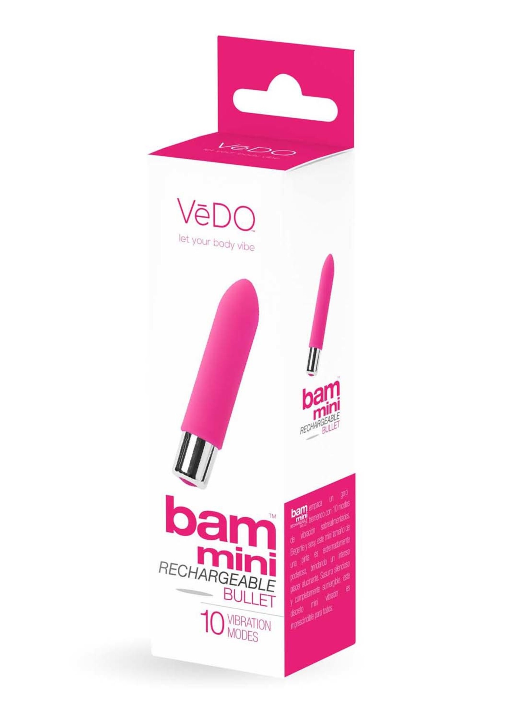 VeDO Bam Mini Rechargeable Bullet Vibe - Foxy Pink