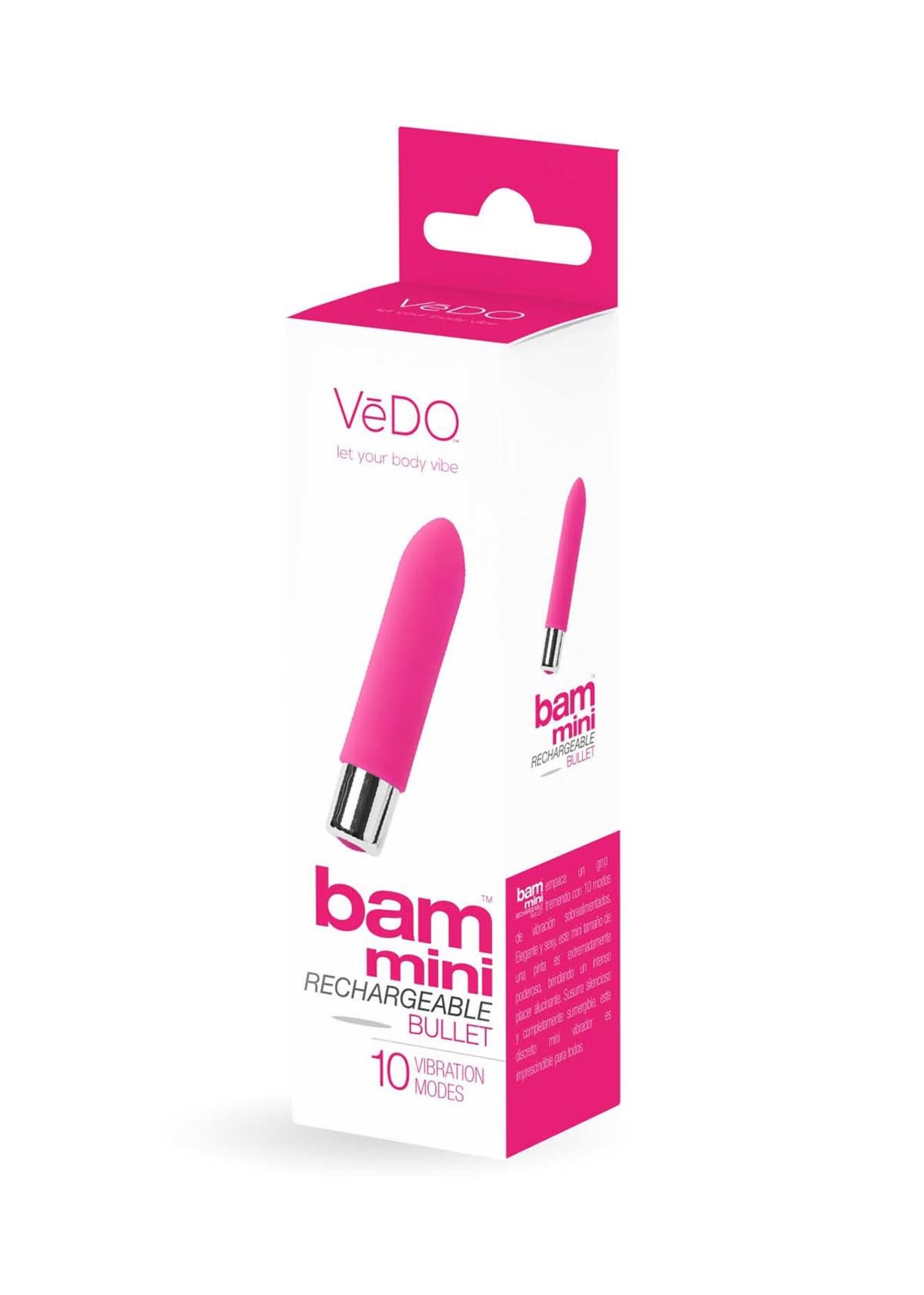 VeDO Bam Mini Rechargeable Bullet Vibe - Foxy Pink