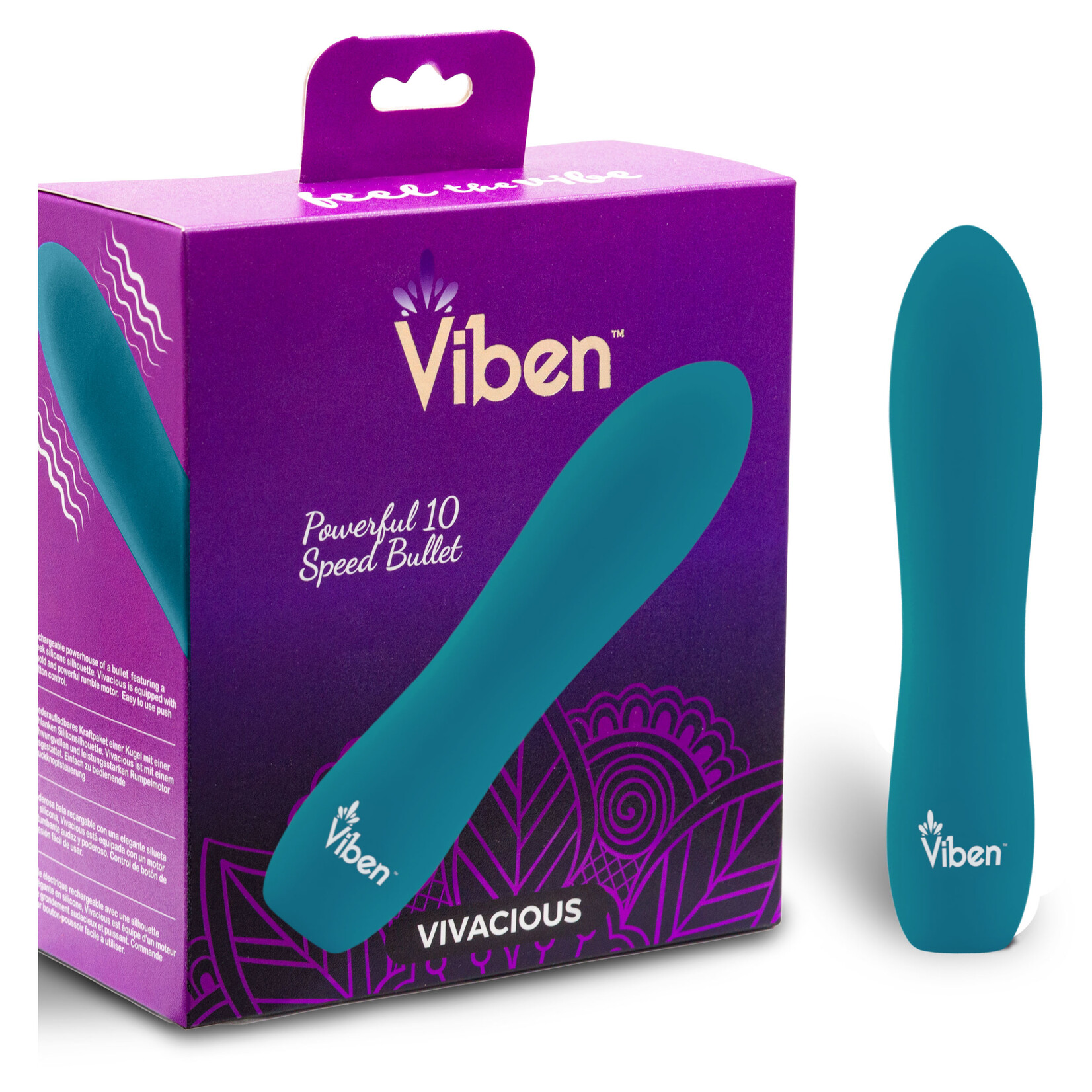 Viben Vivacious - Intense 10- Function Bullet - Ocean