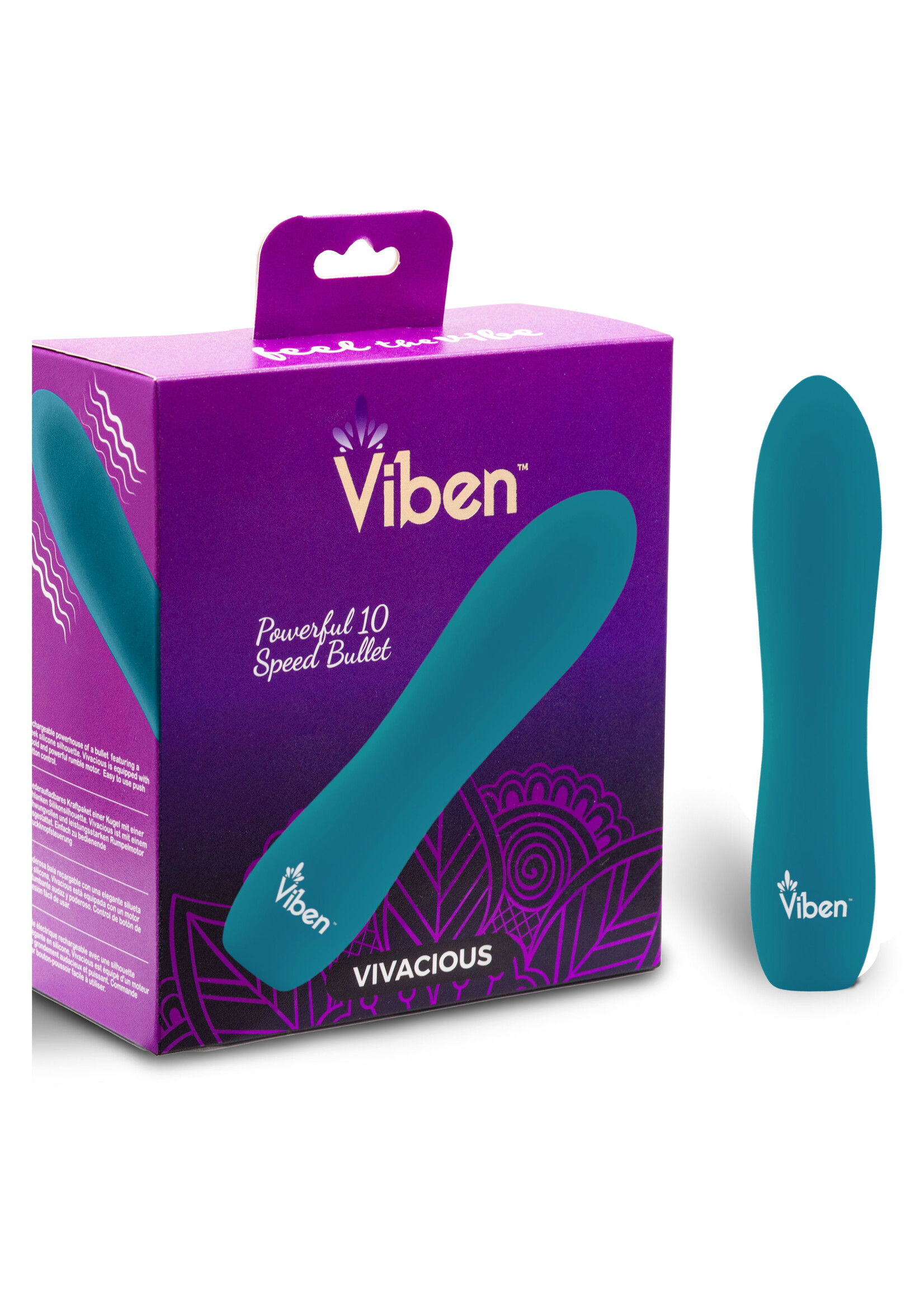 Viben Vivacious - Intense 10- Function Bullet - Ocean
