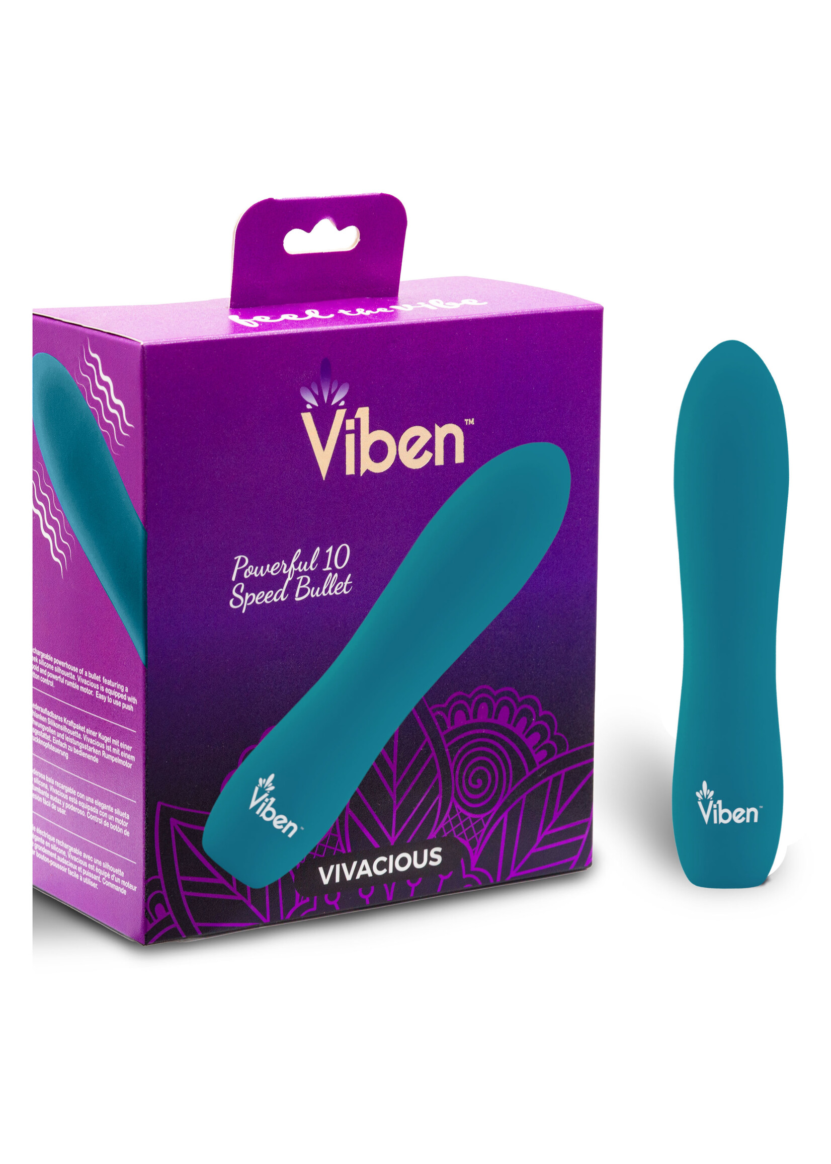 Viben Vivacious - Intense 10- Function Bullet - Ocean