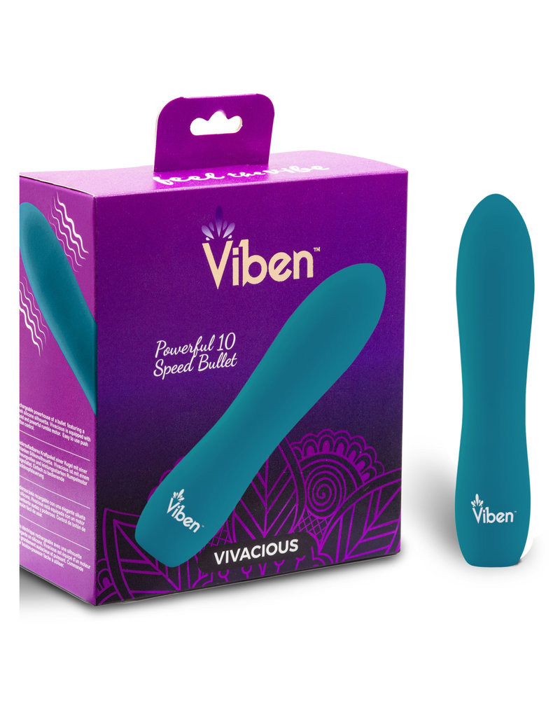 Viben Vivacious - Intense 10- Function Bullet - Ocean