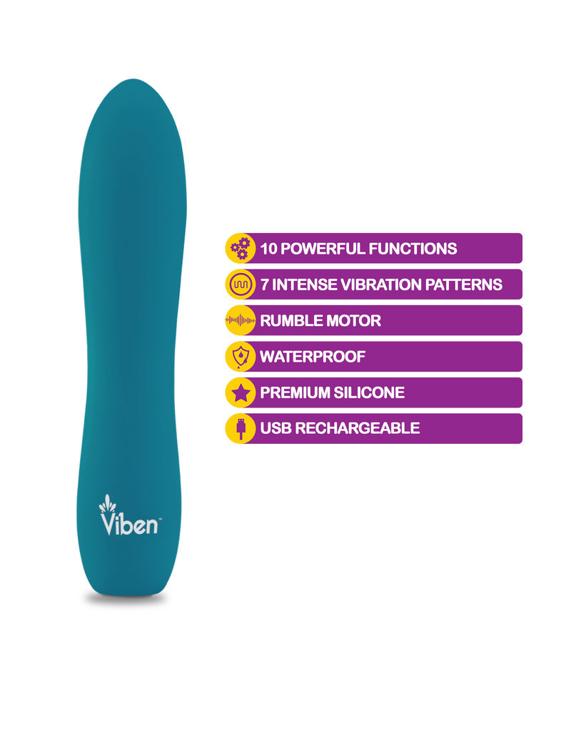 Viben Vivacious - Intense 10- Function Bullet - Ocean