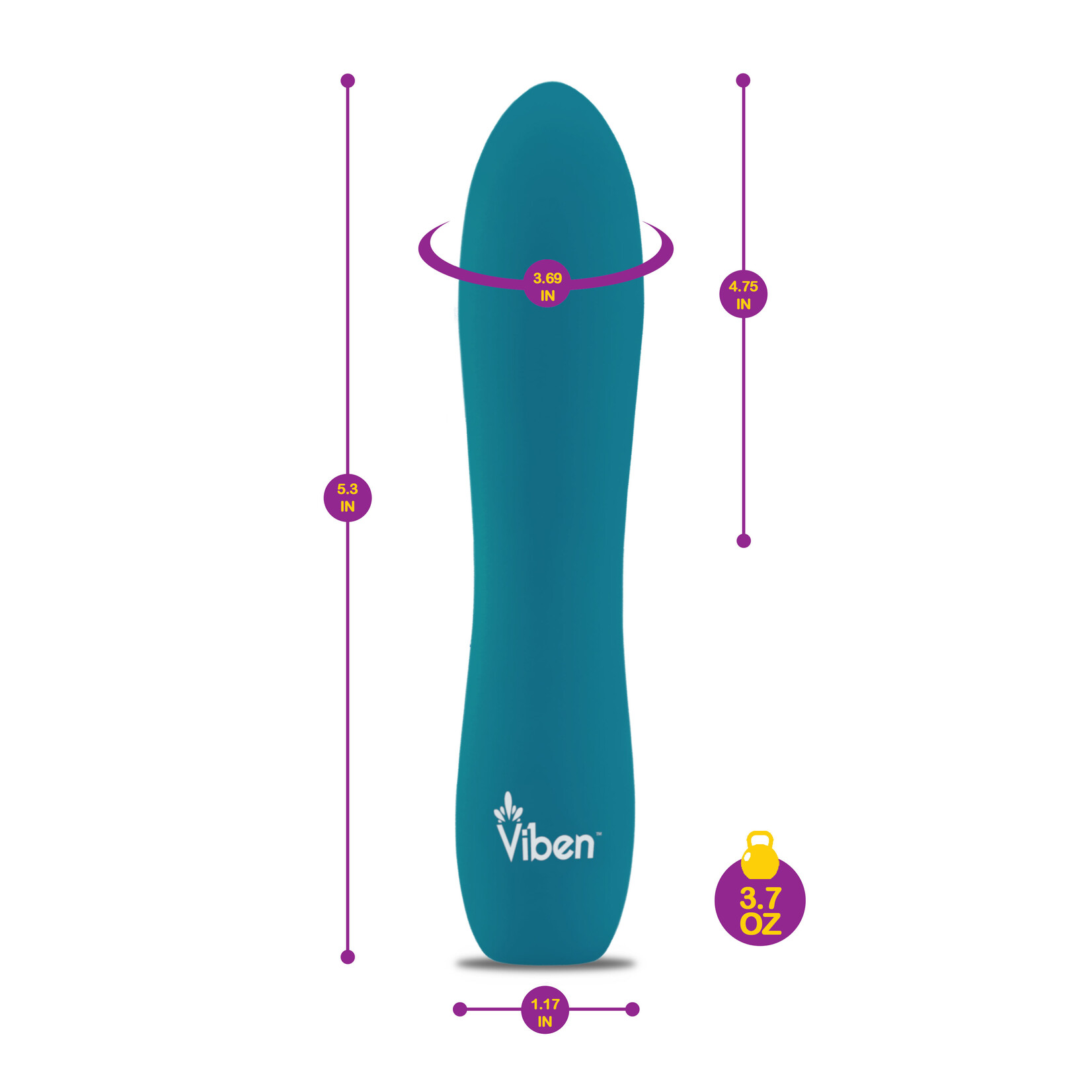 Viben Vivacious - Intense 10- Function Bullet - Ocean