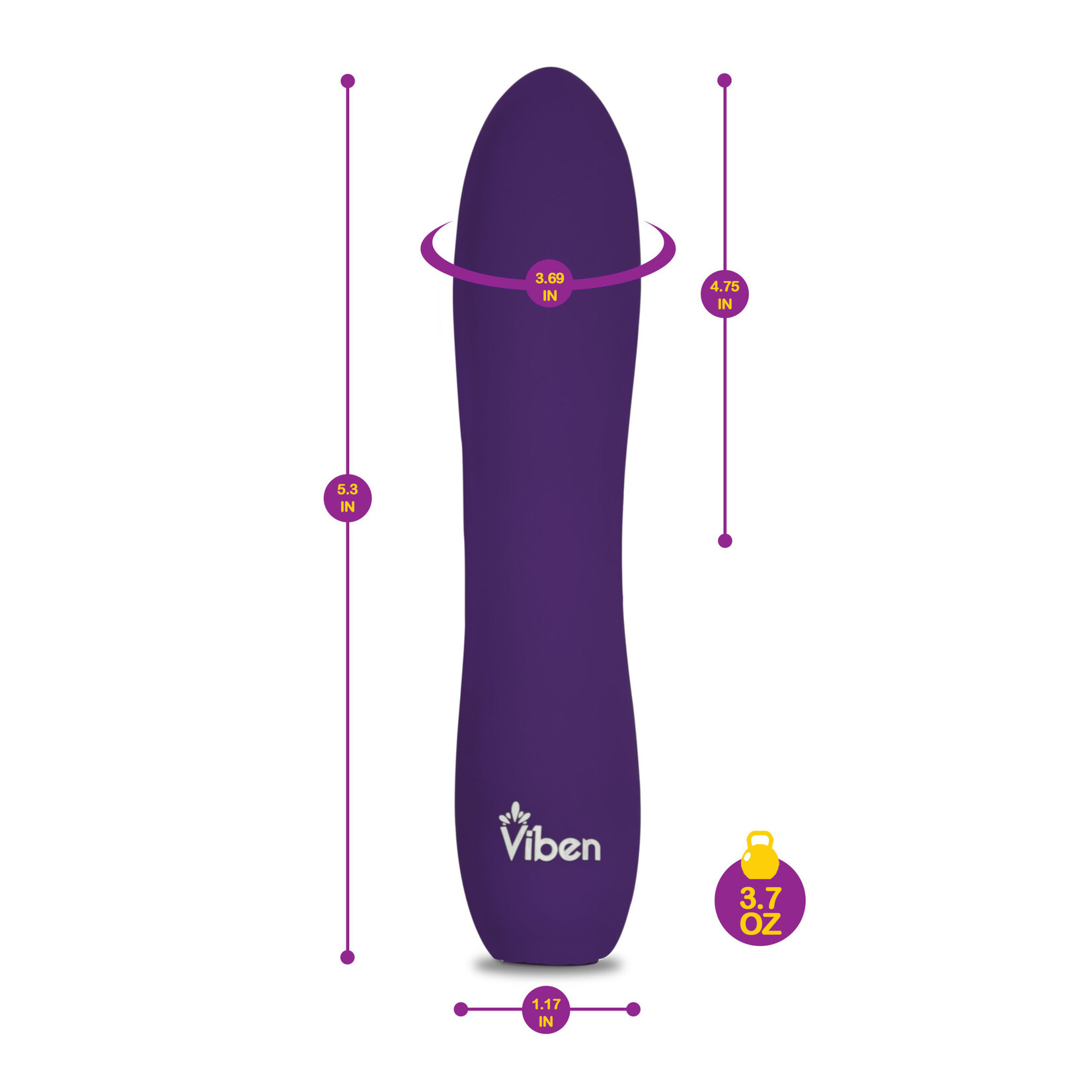 Viben Vivacious - Intense 10-Function Bullet - Violet