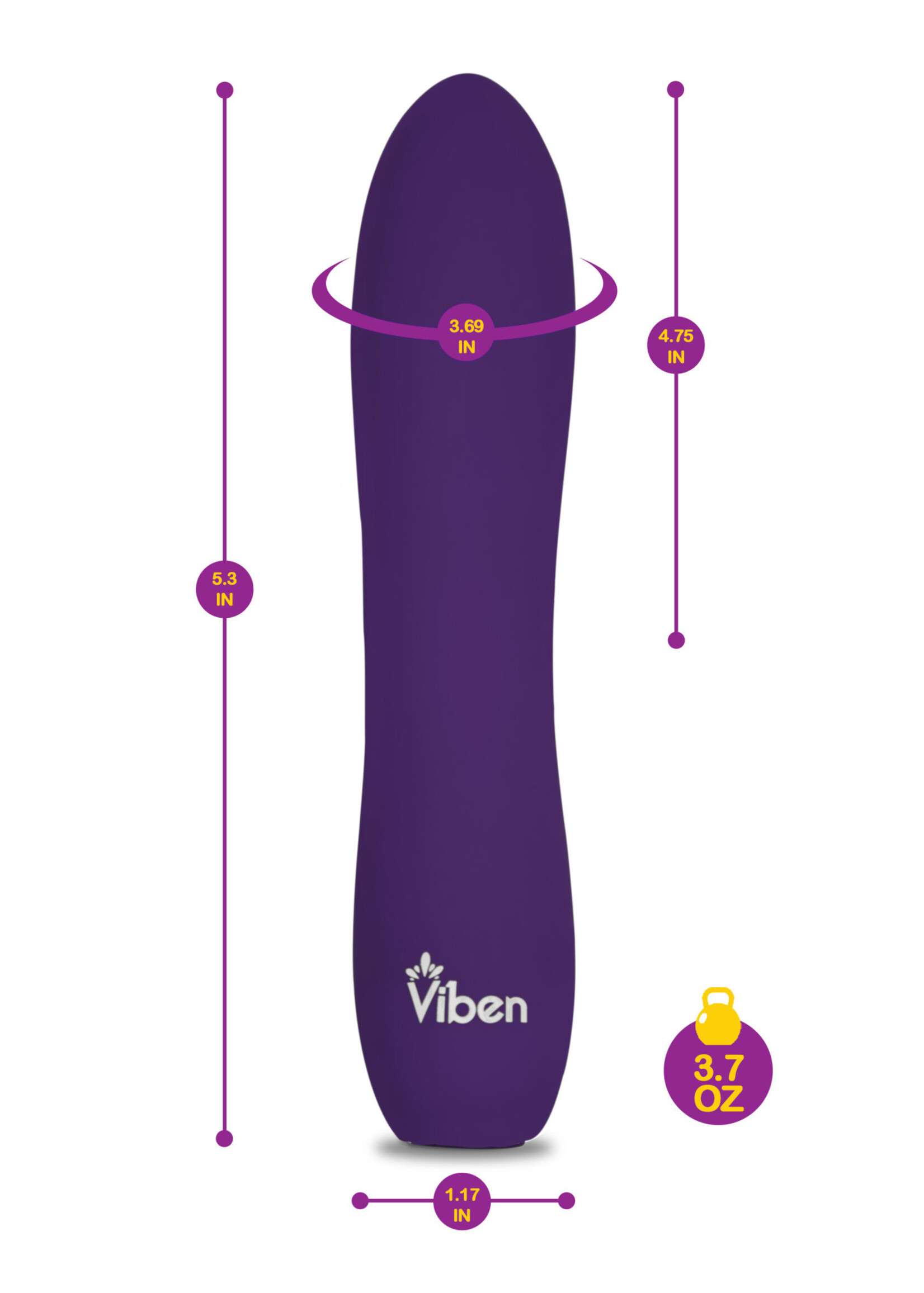 Viben Vivacious - Intense 10-Function Bullet - Violet