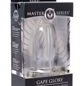 XR Brands Master Series Master Series Gape Glory Clear Hollow Anal Plug 3.25 Inch