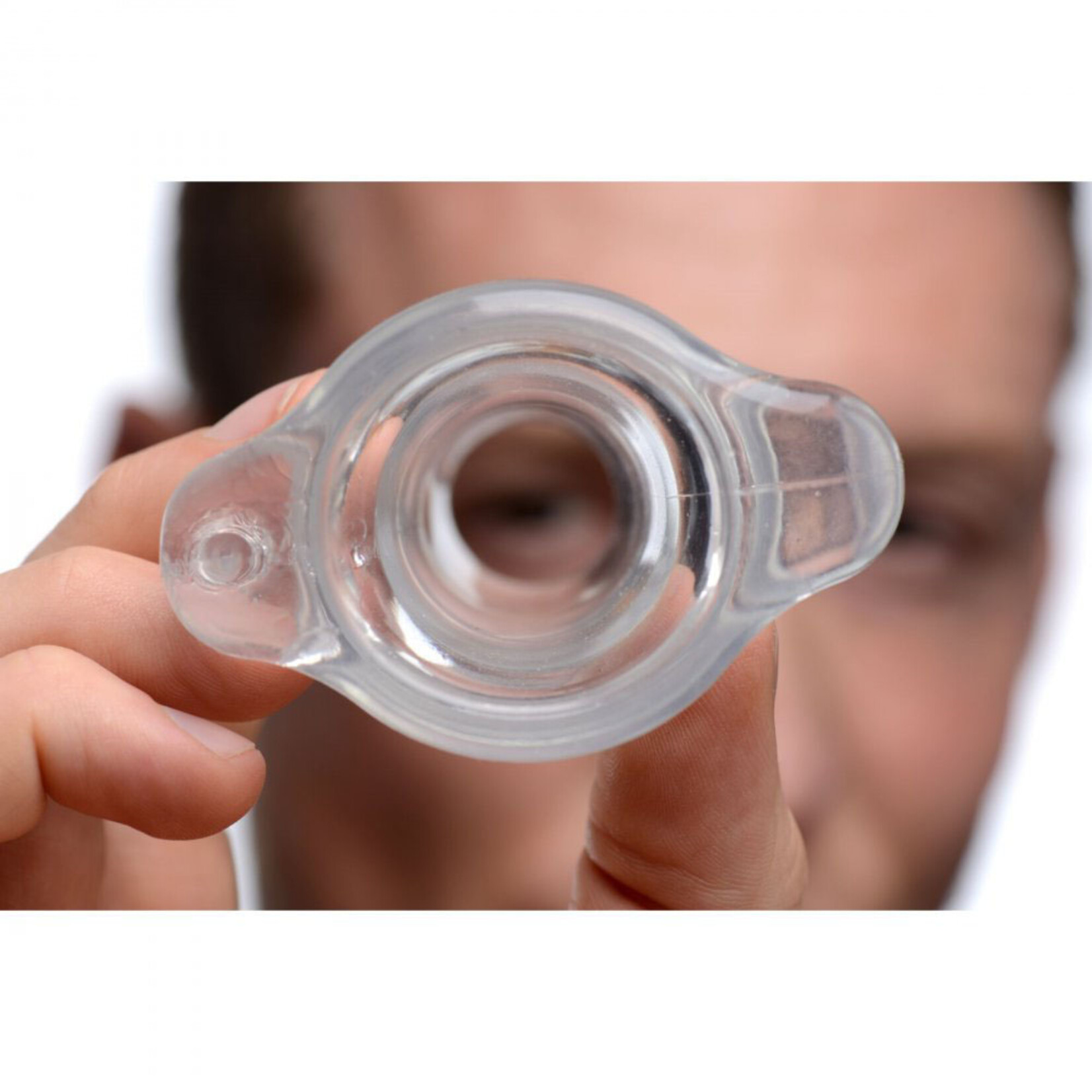 XR Brands Master Series Master Series Gape Glory Clear Hollow Anal Plug 3.9 Inch
