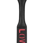Shots Ouch! Ouch! Leather Paddle "Love" - Black