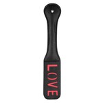 Shots Ouch! Ouch! Leather Paddle "Love" - Black