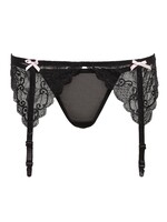 Barely Bare Barely Bare Garters Bows & Panty Black One Size