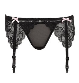 Barely Bare Barely Bare Garters Bows & Panty Black One Size