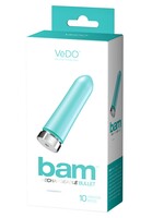 VeDO Bam Rechargeable Bullet - Tease Me Turquoise