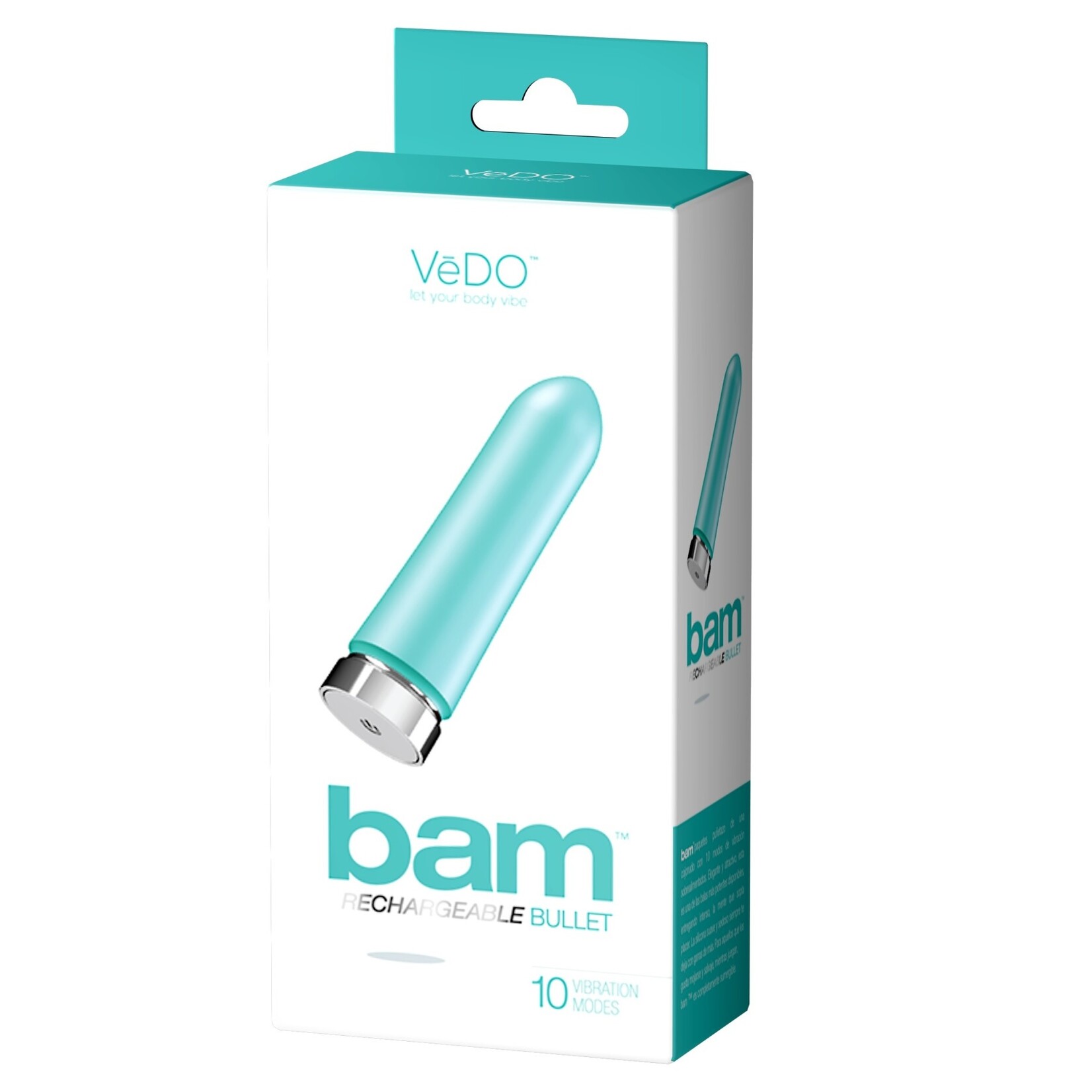 VeDO Bam Rechargeable Bullet - Tease Me Turquoise