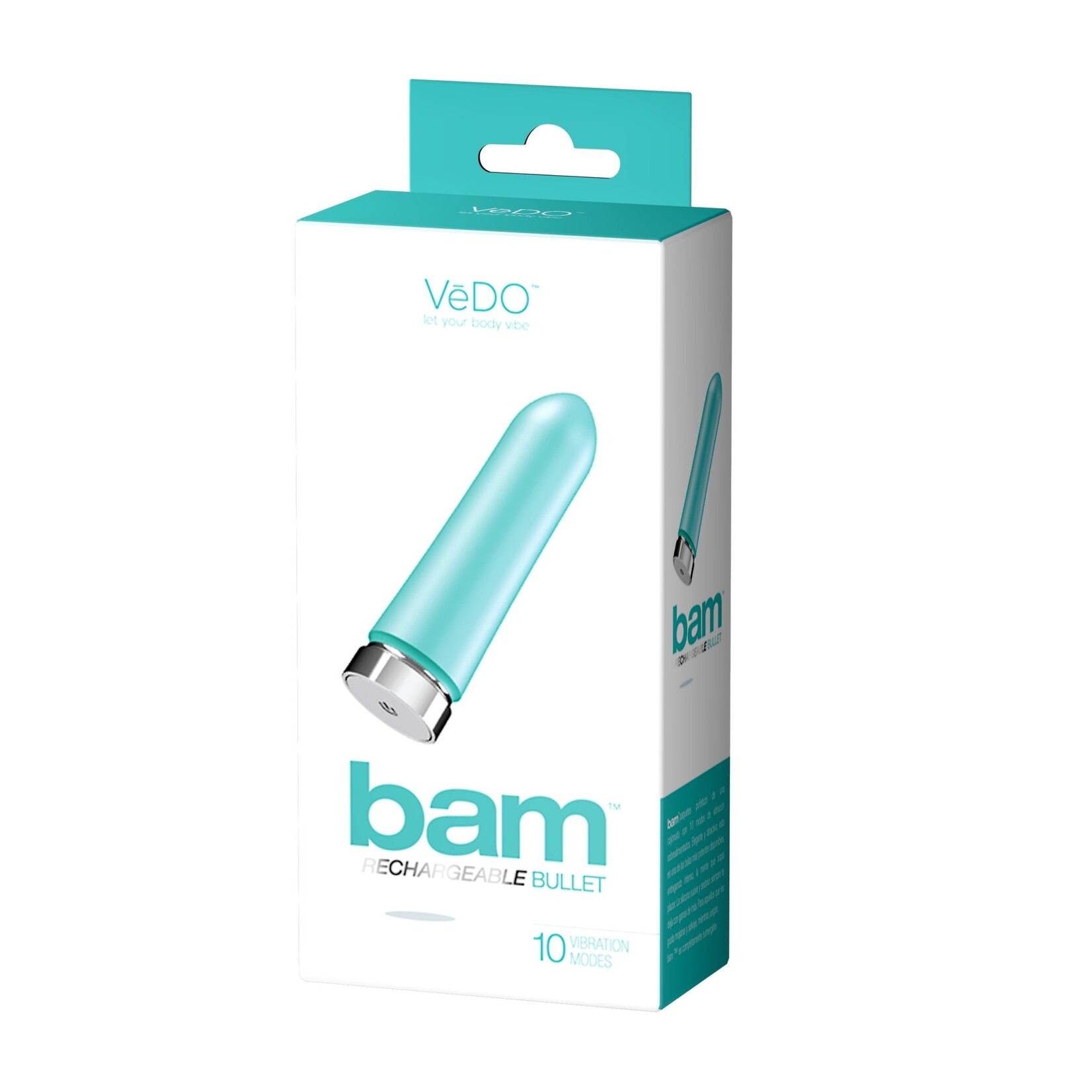 VeDO Bam Rechargeable Bullet - Tease Me Turquoise