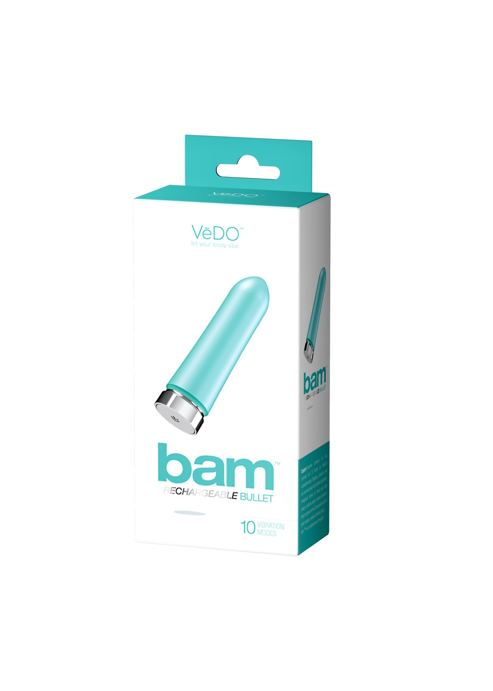 VeDO Bam Rechargeable Bullet - Tease Me Turquoise